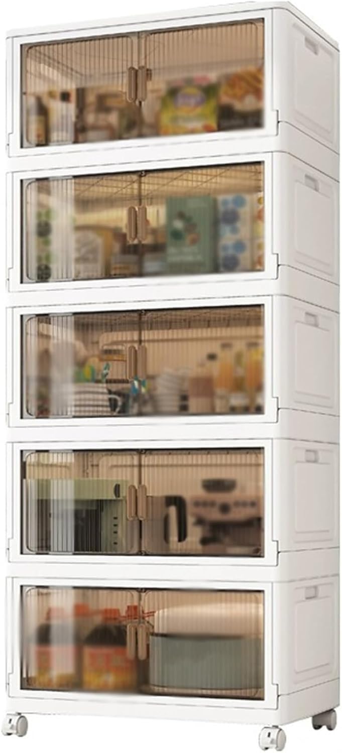Bacs de rangement empilables grand organisateur cubique transparent