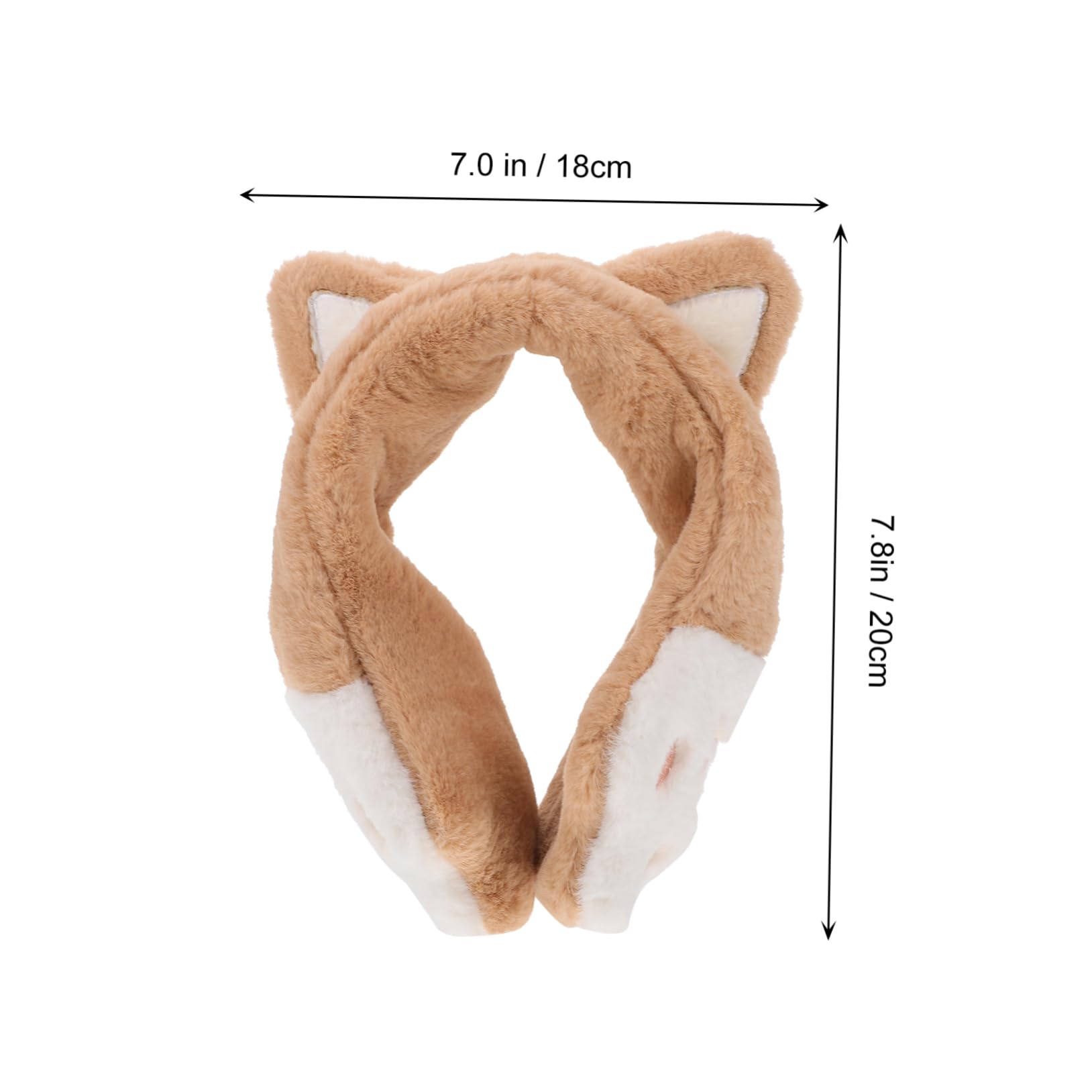 NOLITOY Sturdy Cat Earmuffs Fur Warm Earmuffs for Winter Cat Ear Muff Headband