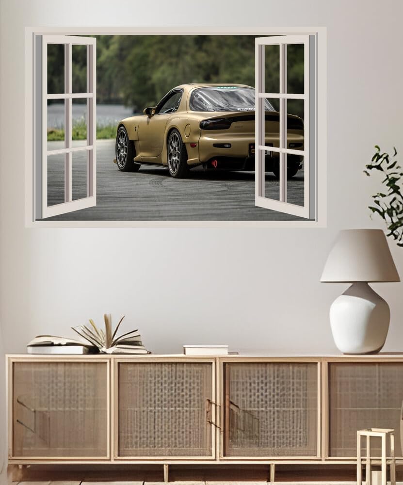 JVERF - JZZA16527 Mazda Rx Fds JDM| Self-Adhesive Open Window Wall Sticker