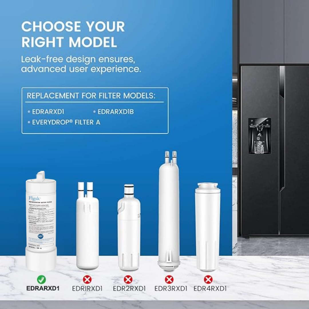 Water Filter Replacement For EDRARXD1, Filter A, WHRARXD1, KADRARXD, W11569863, MAYARSD1B, 2 Pack