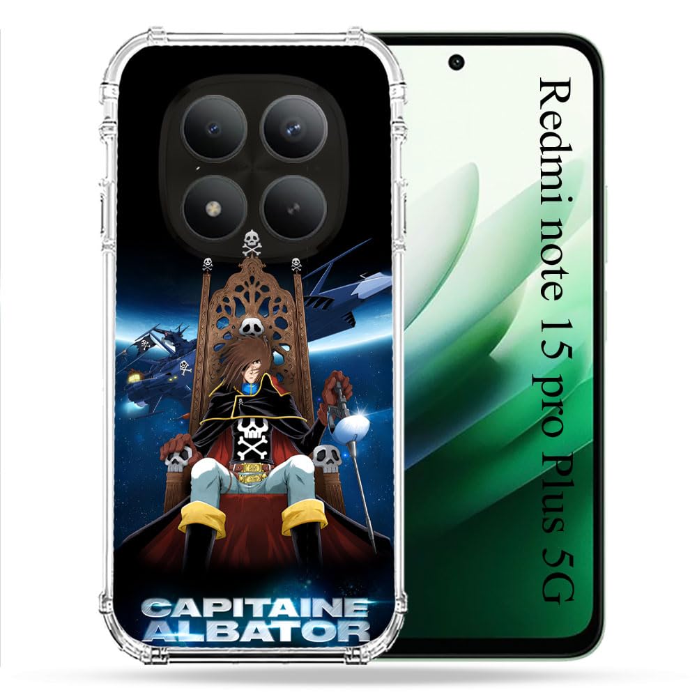 Coque Redmi Note 15 Pro Plus 5G Albator antichoc robuste housse silicone manga