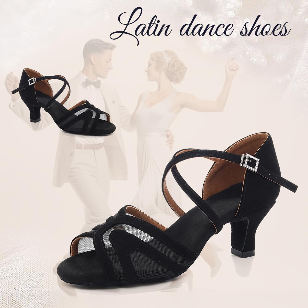 Zapatos de Baile de Salón Latino para Mujer 5CM Tacón de Práctica