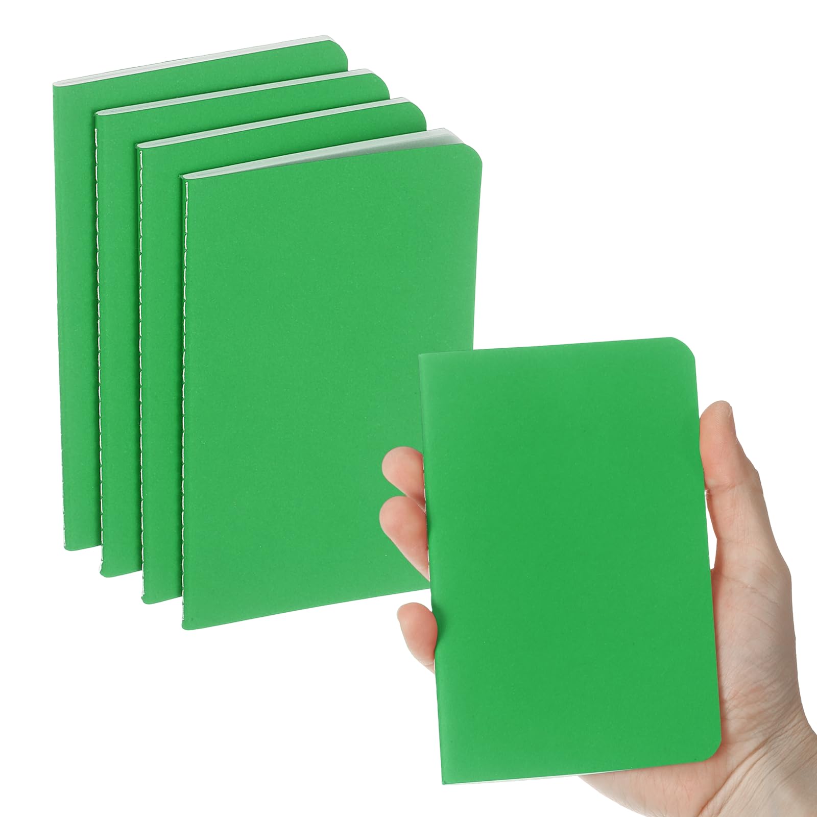 PATIKIL 6 Pack A6 Notebook, A6 Journal Mini Notebook Pocket Kraft Memo Notepads Lined Sketchbook Small 3.5x5.5 Inch 30 Sheets for Men Women Office Supplies Purse Travelers, Dark Green