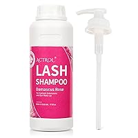 Vista 12 de Limpiador de extensiones de pestañas Aloe 1L Natural Lash Extension Shampoo Professional Eyelid Foaming Cleanser Parabenos & Sulfate Free
