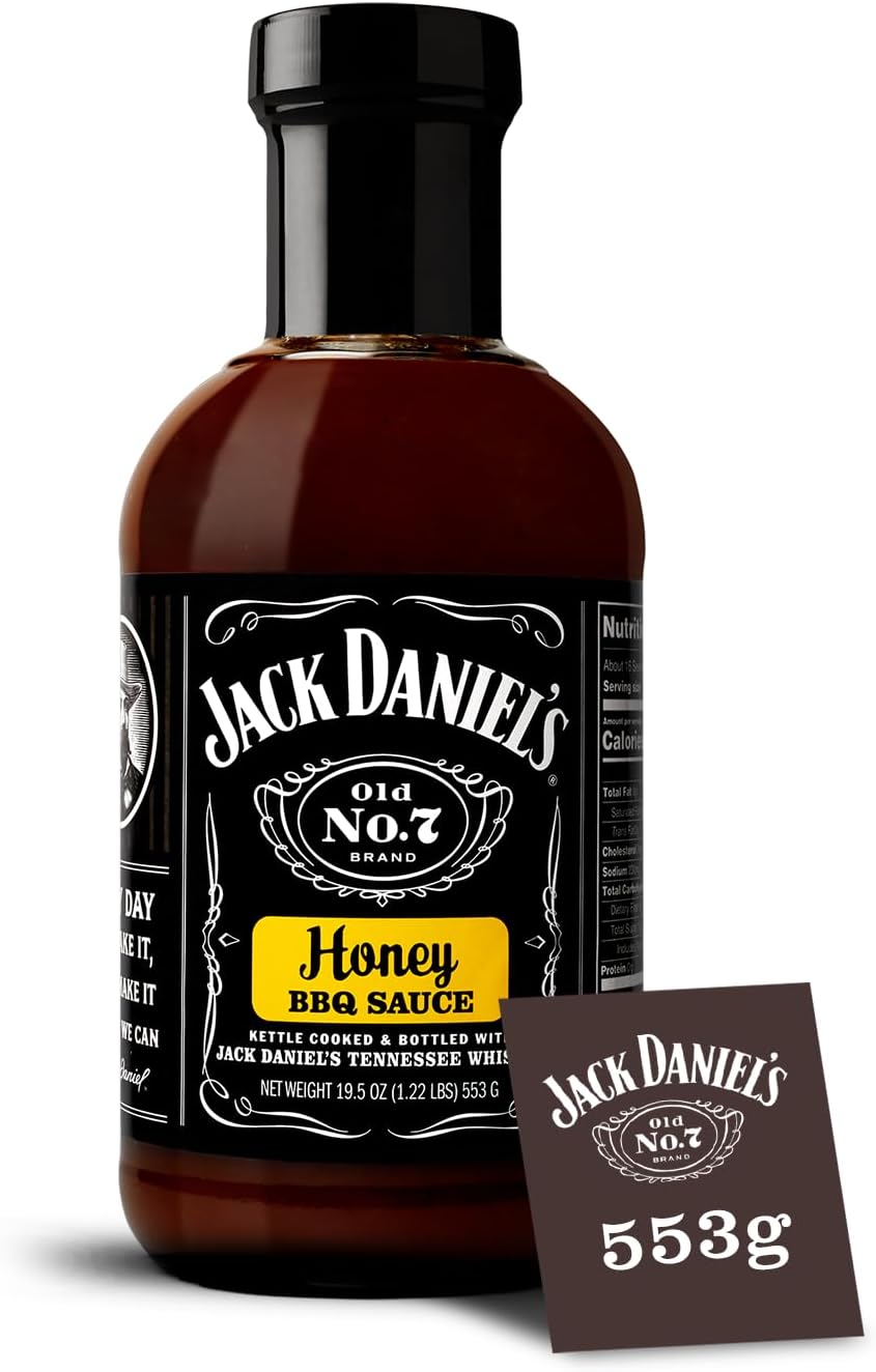 Jack Daniel’s® Honey BBQ Sauce – Smoky-Sweet Perfection with Real Jack Daniel’s Tennessee Whiskey, 19.51 oz ℮ 473 ml ℮ 553 g