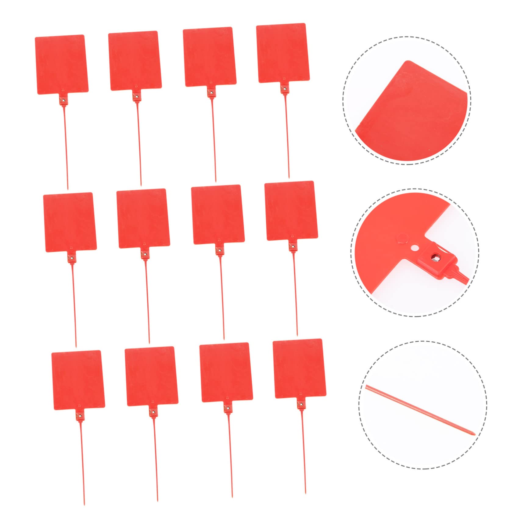 Fascette per Cavi Etichetta Rosse 100 Pezzi in Plastica | Formato Compatto e Portatile, Facile da Bloccare, per Logistica Espressa e Abiti, Uso in Centri Commerciali e Uffici