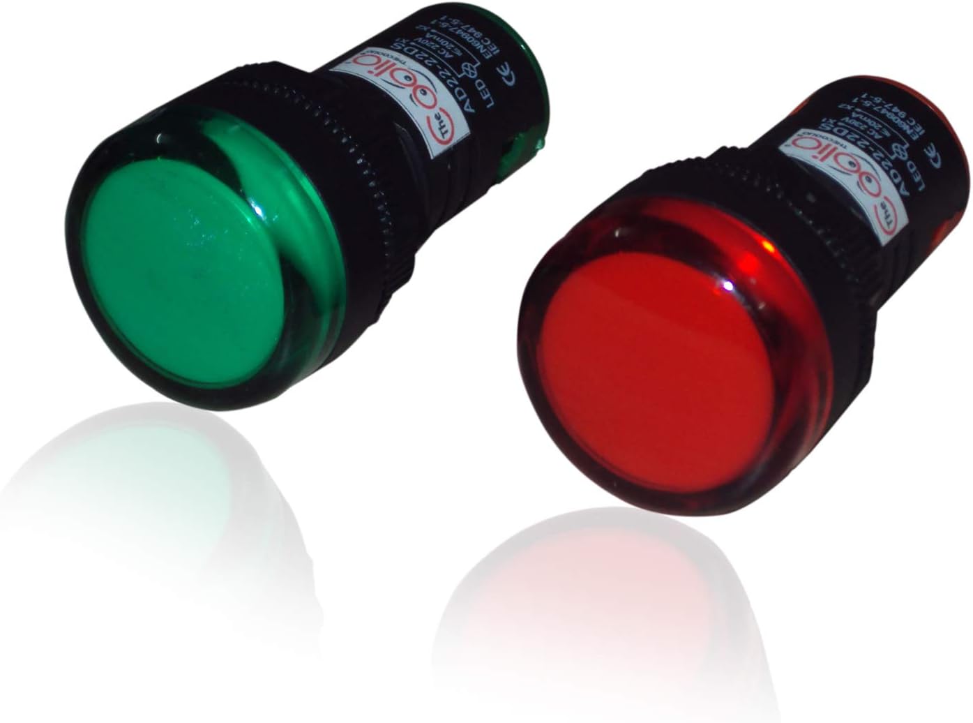 THECOOLIO AD22-22DS LED Panel Indicator Light in Red and Green Colour