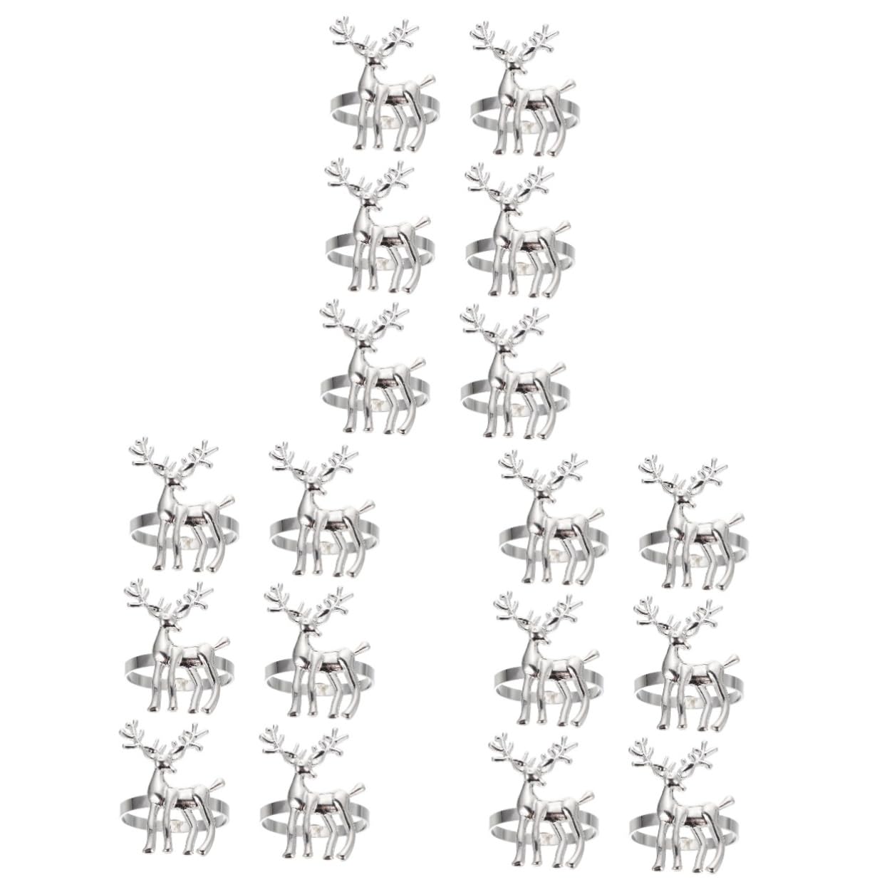 ABOOFAN 18 STK Geweih Serviettenringe Weihnachtstischringe Elchgeweberinge Weihnachtsdekorationen Hochzeitsdekorationen Serviettenhalter Zubehör für Geschirr Weihnachten schmücken Esstisch