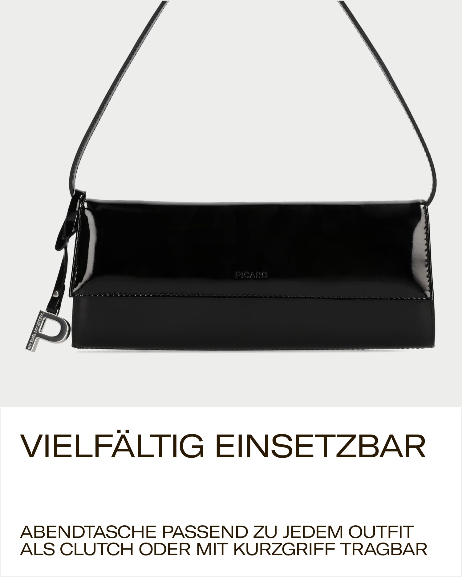 Picard Damen Abendtasche AUGURI aus Rindsleder Klein | mit Magnetverschluss | Abendtasche | Alltag