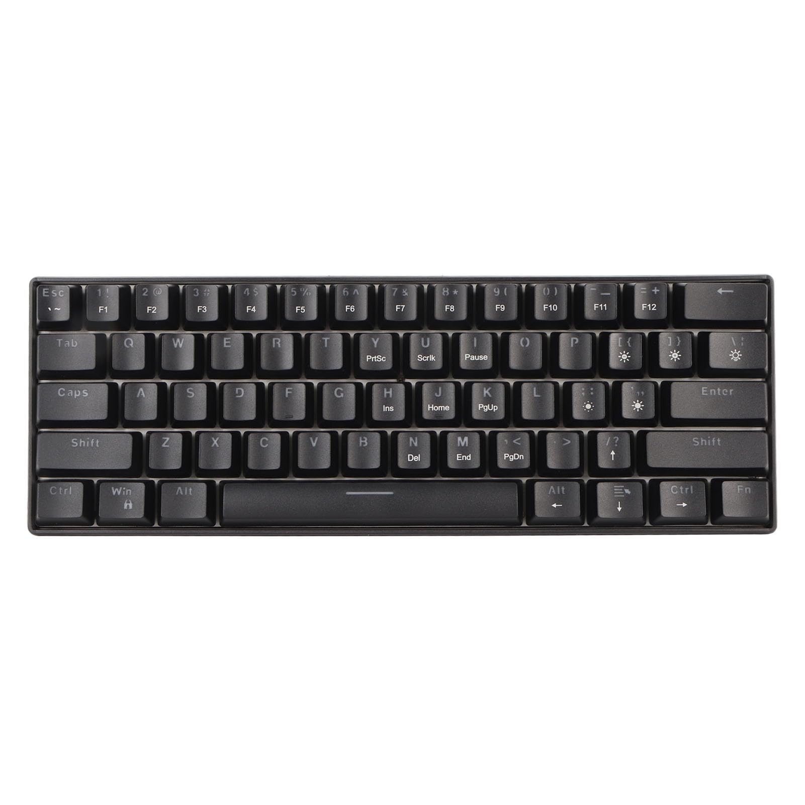 Generic Ergonomiczna Przewodowa Mechaniczna Klawiatura do Gier w 60% z Podświetlanymi Klawiszami dla Graczy i Maszynistek (Przełącznik koloru czarnego i niebieskiego)