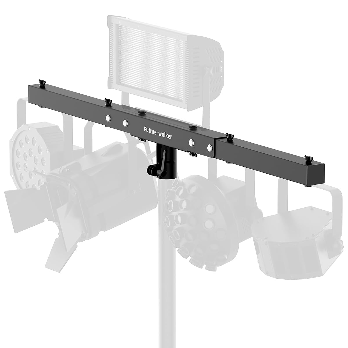 DJ Lighting Bar 5 Lights Portable T-Bar Extension Crossbar Mount 38 inches long