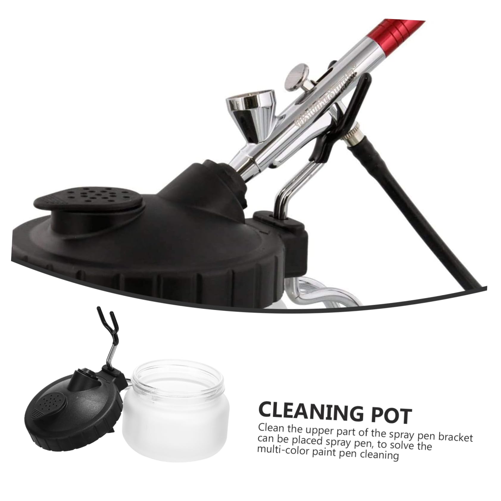 NUOBESTY Essential Air Brush Spray Pen Supply Cleaning Accessory Cleaning Pot Waste Collect