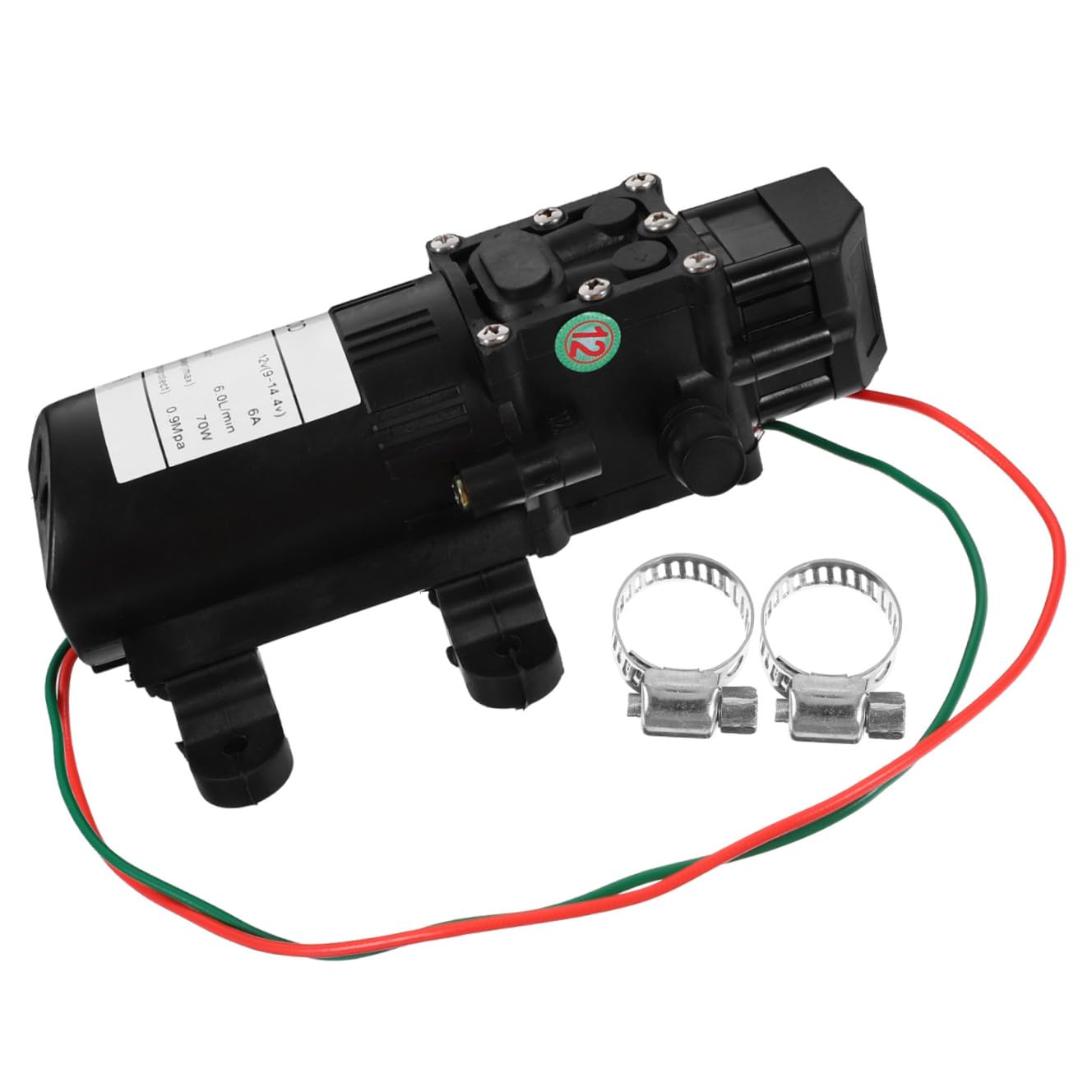 Operitacx Bomba de Agua Eléctrica de Diafragma Auto Reinicio y Fácil Instalación Negra 12v 70w para Dispositivo de Limpieza por Pulverización
