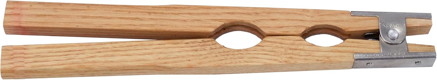 Wood Ring Holder Hand Clamp 8-Inch Wooden Grinding Handle for Jewellery Making, Lightweight Tool with Metal Hinged Spring - Professional Quality for Polishing and Grinding Rings