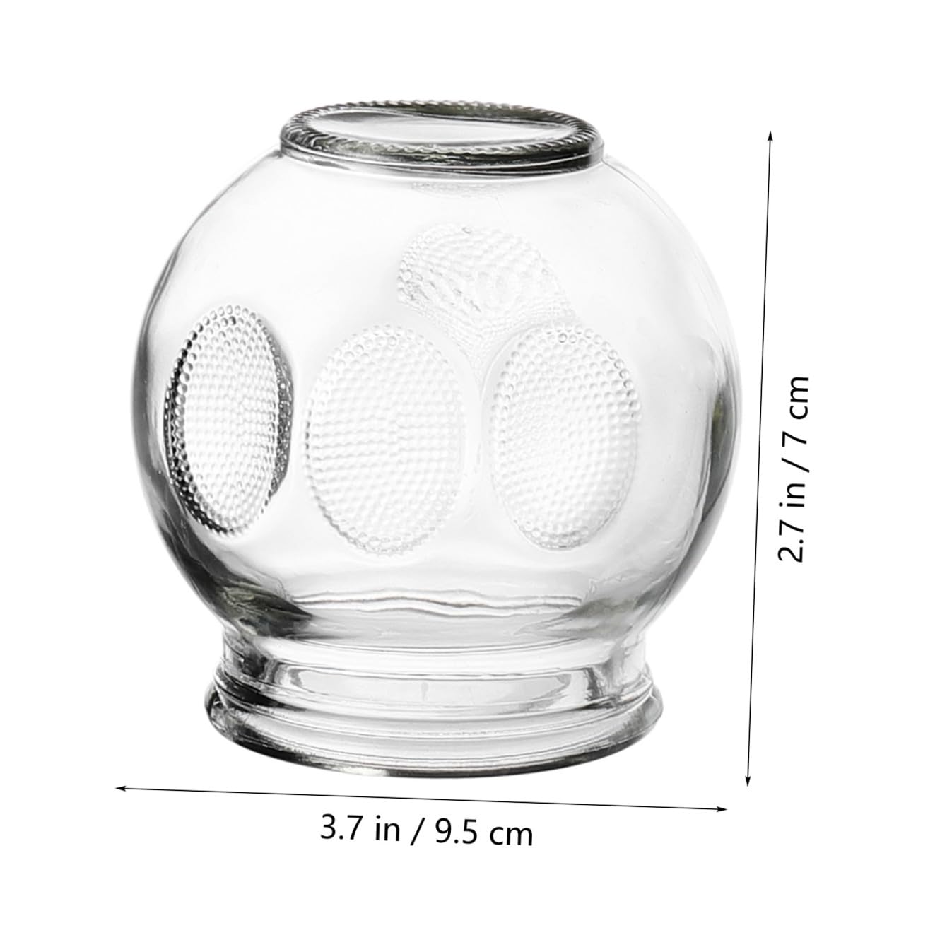 Kit de 5 Ventouses en Verre Épais pour Thérapie Corporelle