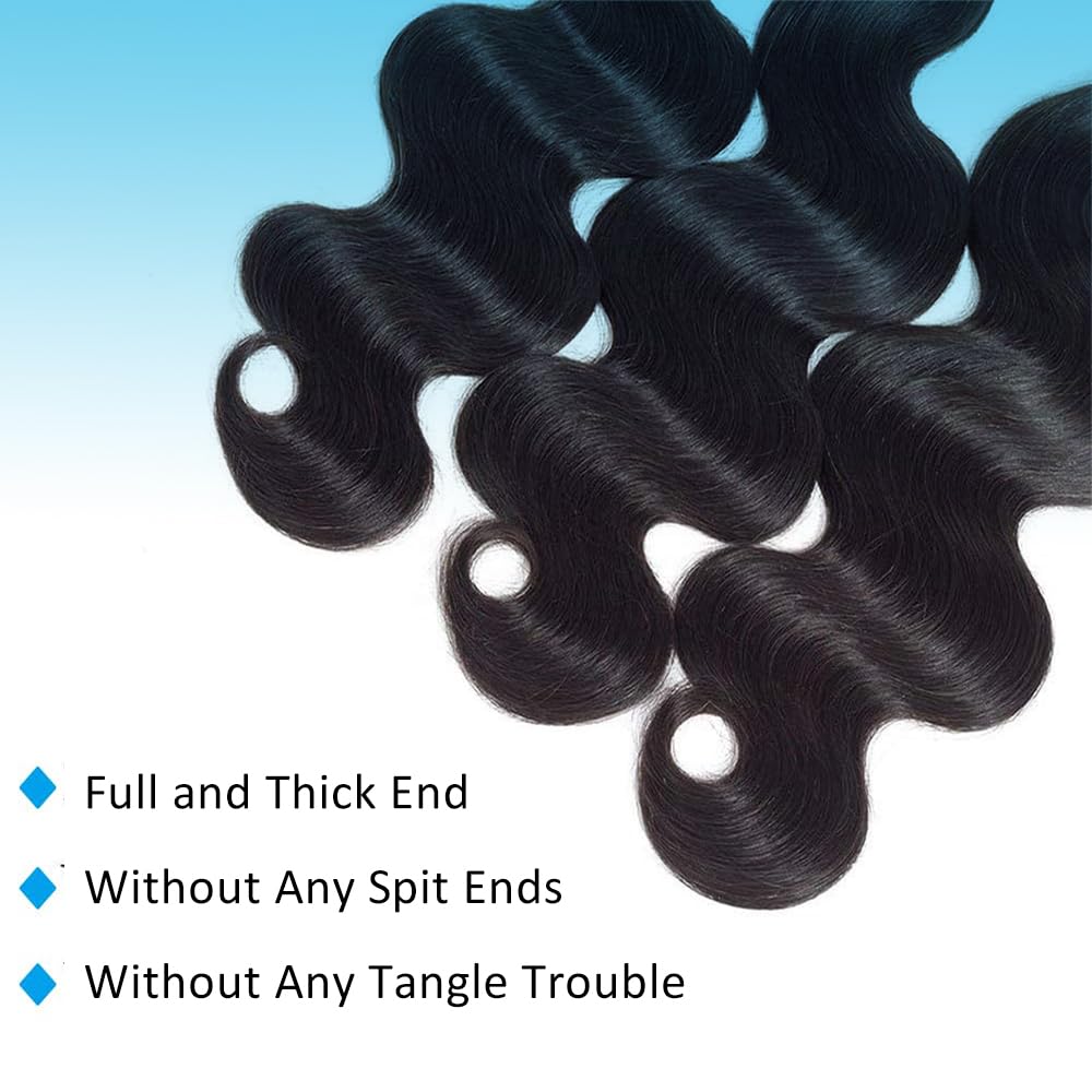 Paquetes de cabello humano ondulado 12A de 20 pulgadas, 1 paquete de cabello humano 100% sin procesar, cabello virgen brasileño de doble trama, paquetes humanos individuales, extensiones de 6