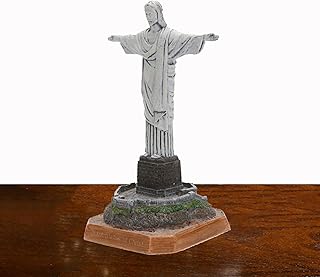 Decoration Statue - Christ The Redeemer Statue Resin Handicraft Sculpture Landmark Building in Rio De Janeiro, Brazil Miniature Models Souvenirs Collectibles Home Decorations Art Statue