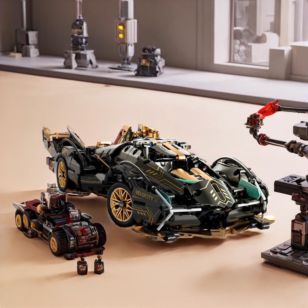 Sport Racing Car Building Block Sets for Adults, 1:14 Race Supercar Toys Kits Collectible MOC Model Construction Ideas Birthday for Boys Teens Men Age 8-12 12-16,14 14+