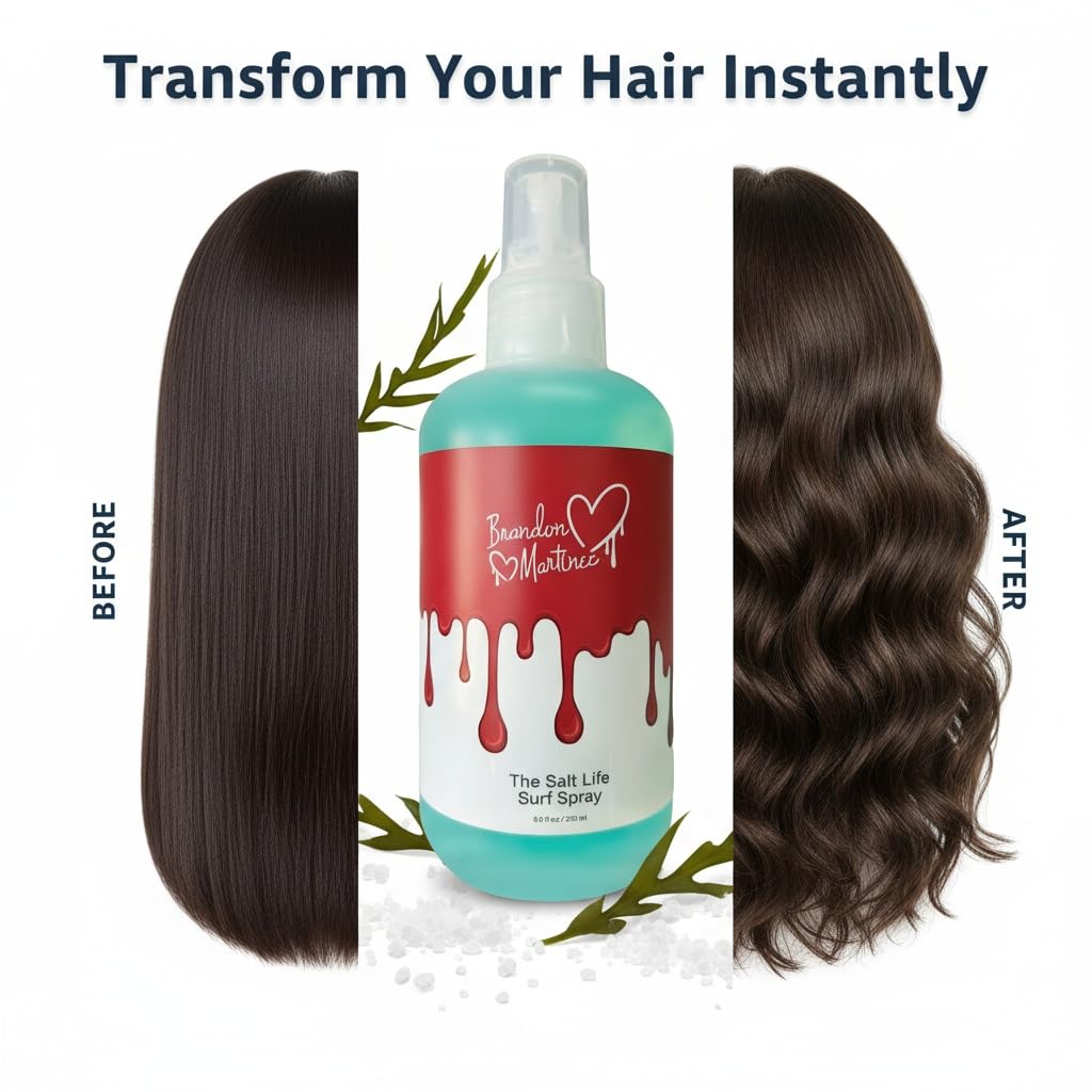 Brandon Martinez Salt Life Surf Spray For Curl Enhancing, Volume & Thickness (8oz)