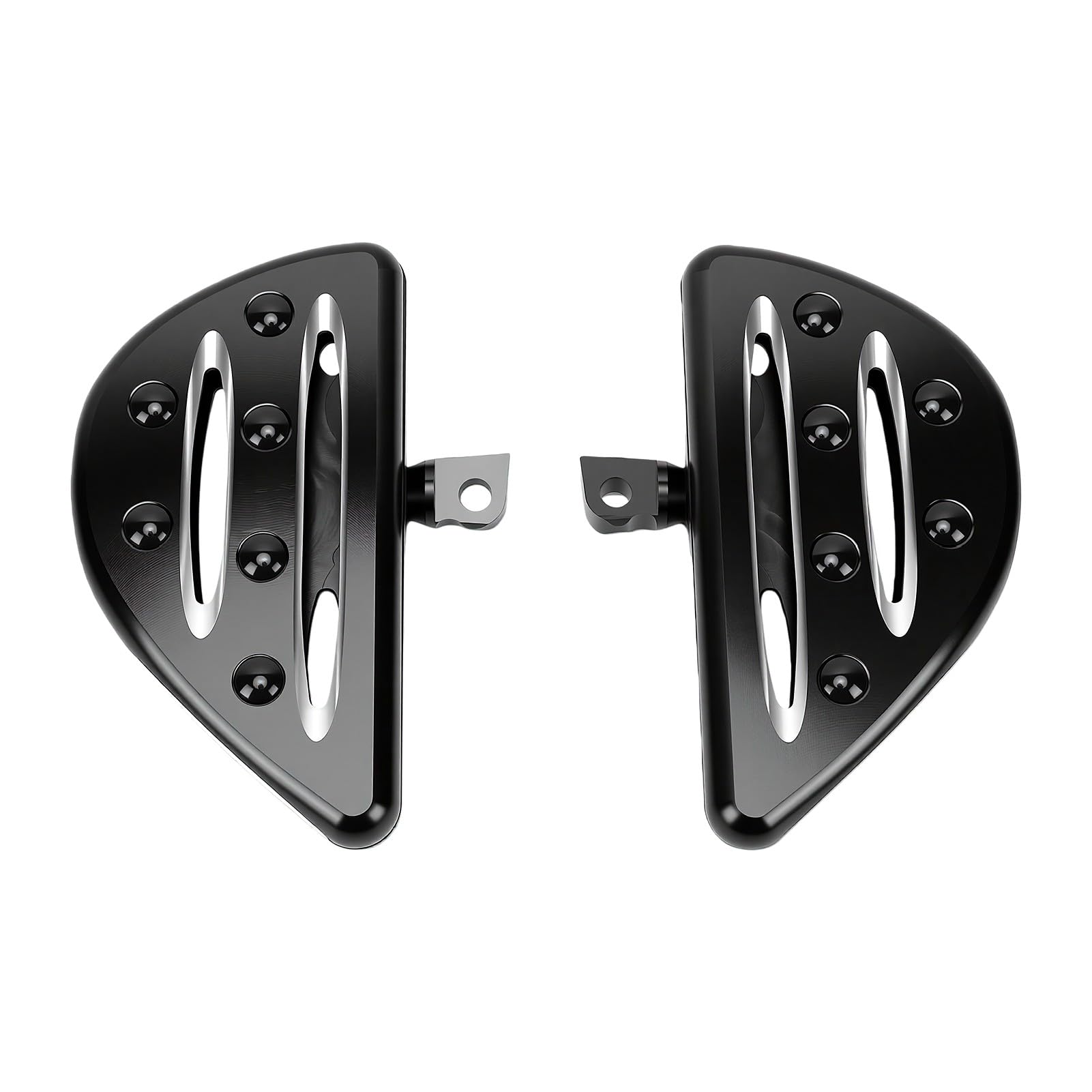 AMONIDA Motorcycle Passenger Footboard, Metal Construction (BLACK)