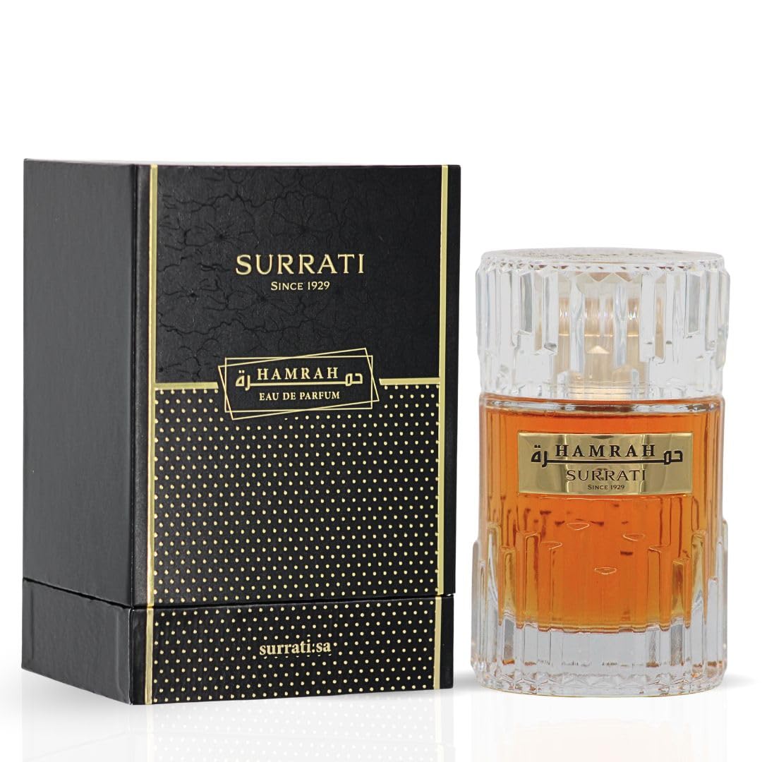 Surrati Hamrah Eau de Parfum Spray 100ml (3.4 Oz) | Long-Lasting Arabian Perfume for Men & Women | Apple & Cinnamon with Creamy Vanilla, Praline & Sandalwood | Warm Spicy Gourmand Fragrance