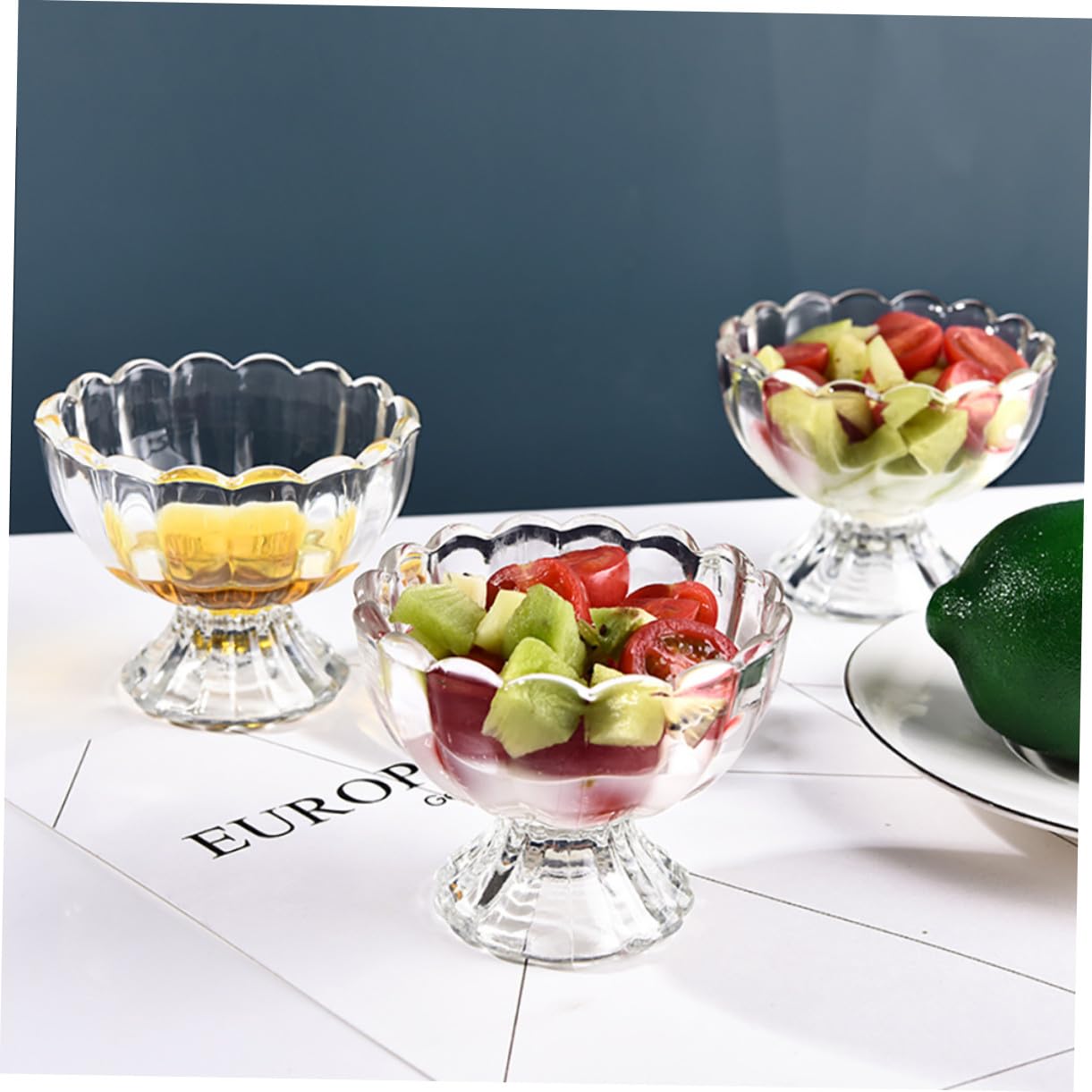 6pezzi Coppa Di Vetro Per Dessert Coppa Gelato Ciotola Per Dessert Di Gelatina Di Vetro Per Casa Tazza Da Tazze Da