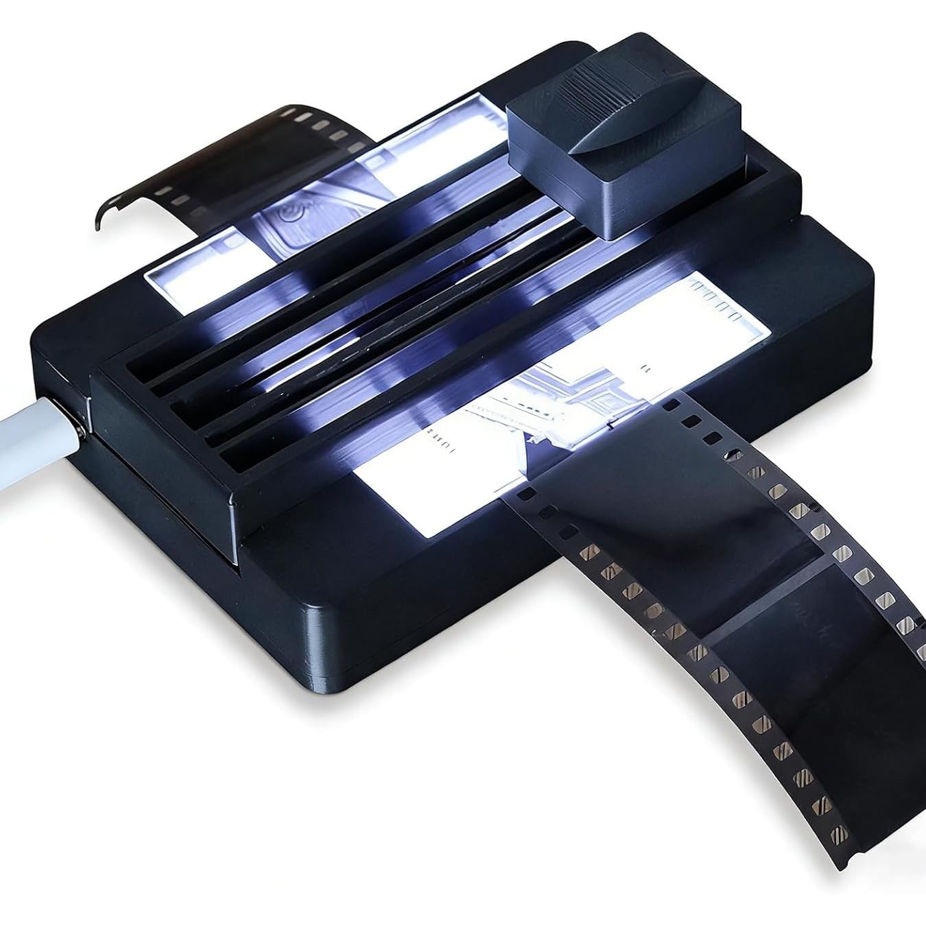 Cortador de diapositivas y películas de 135 mm con posicionado fácil LED