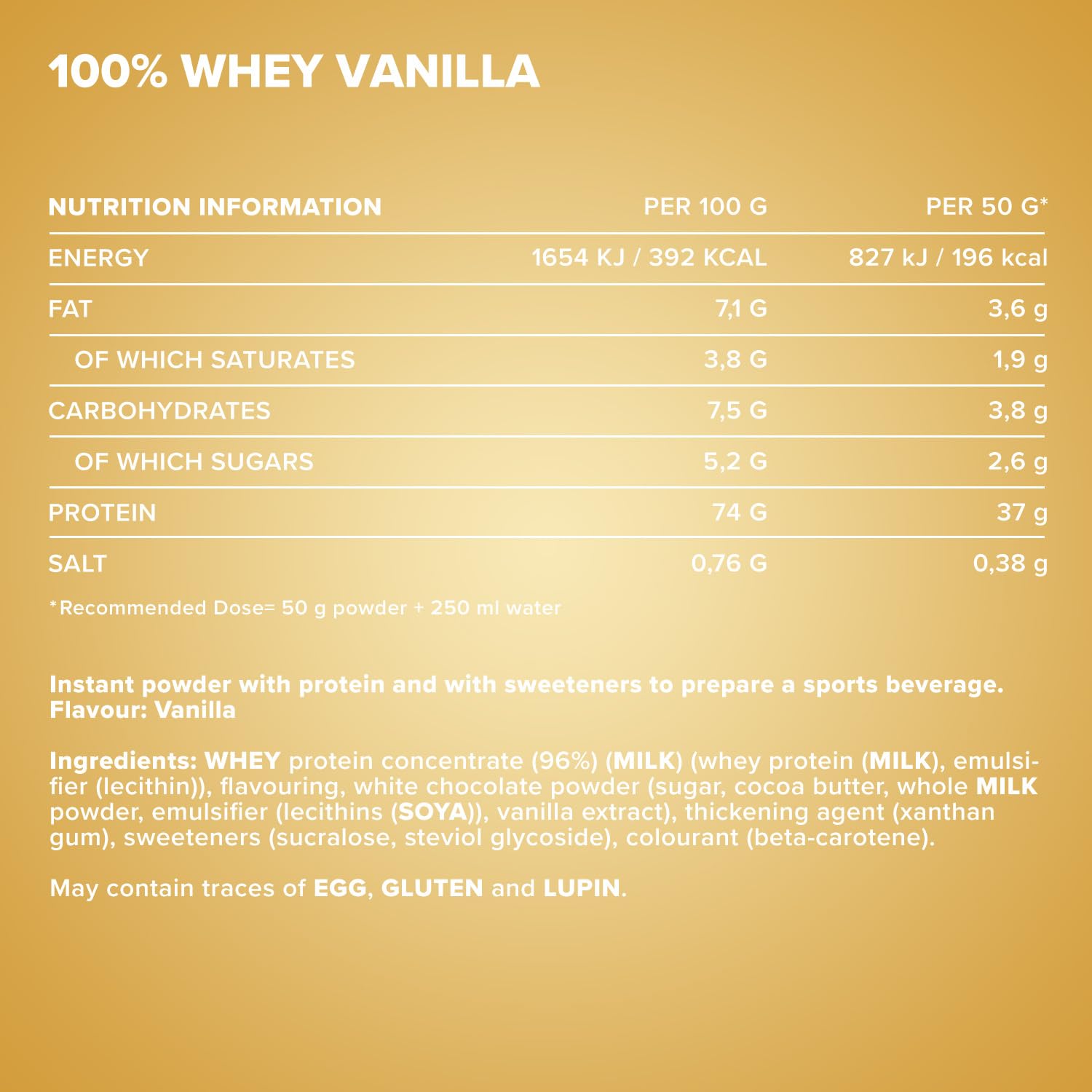 IronMaxx 100% Whey Protein 900 g - Proteína de Suero en Polvo Sabor Vainilla Francesa | Con BCAA | Fácil Disolución | Batido de Proteínas para Fitness y Gimnasio