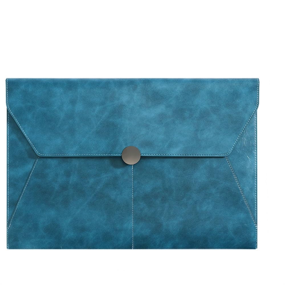 Portaarchivos Tipo sobre Carpetas organizadoras de Cuero for Negocios tamaño A4(Azul)