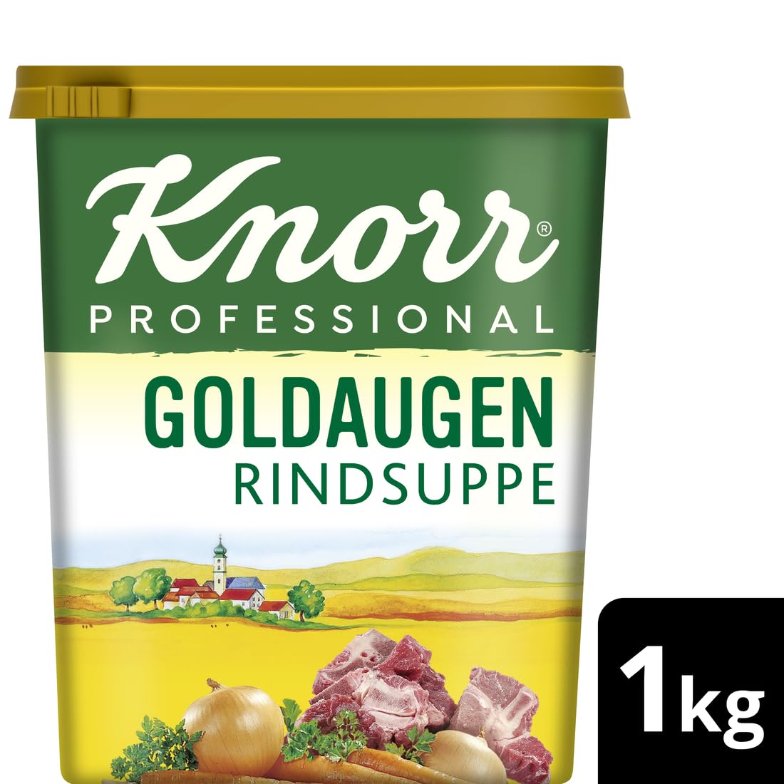 Knorr Goldaugen Rindsuppe (vielseitig anwendbare Rinderbrühe, authentischer Geschmack und idealer Suppenspiegel) 1er Pack (1 x 1 kg)