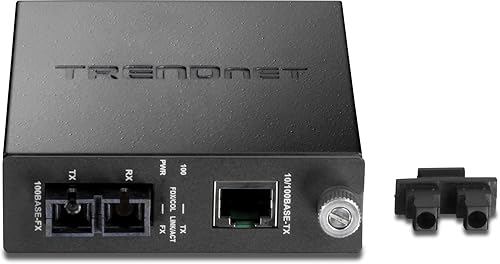 Miniatura 3 de TRENDnet Convertidor de medios de fibra SC monomodo 100Base-TX a 100Base-FX (9.3 mi9.3 millas), negociación automática, MDIX automático, modo dúplex