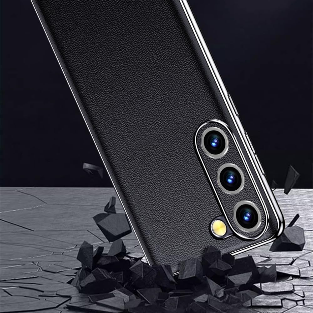 Étui de téléphone en Cuir véritable plaqué de Luxe pour Samsung S24 S23 Ultra S22 Plus S21fe Note 20 Ultra Housses de Protection d'objectif, Orange, pour Samsung S21fe