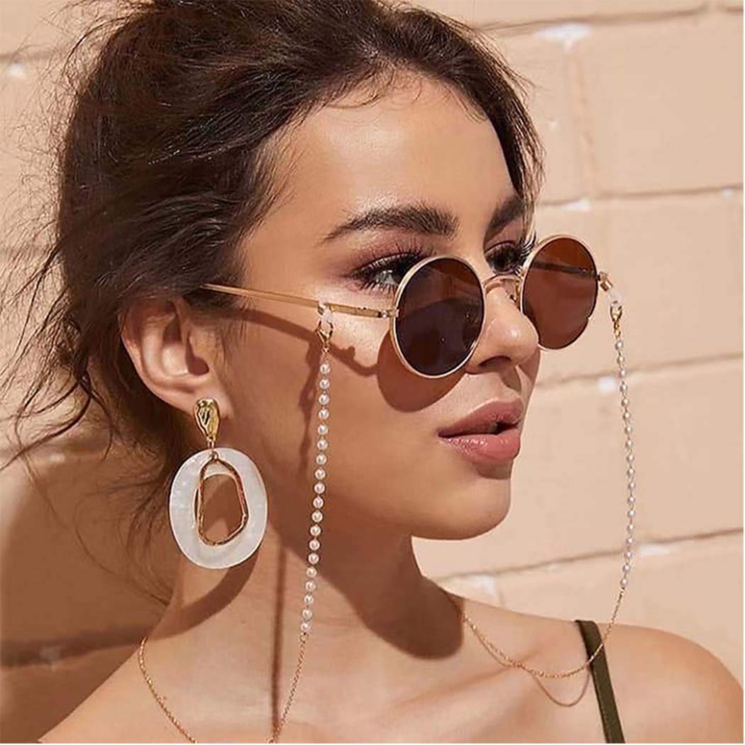 Bohend Cadena de gafas de sol de perlas simples para mujer y niña