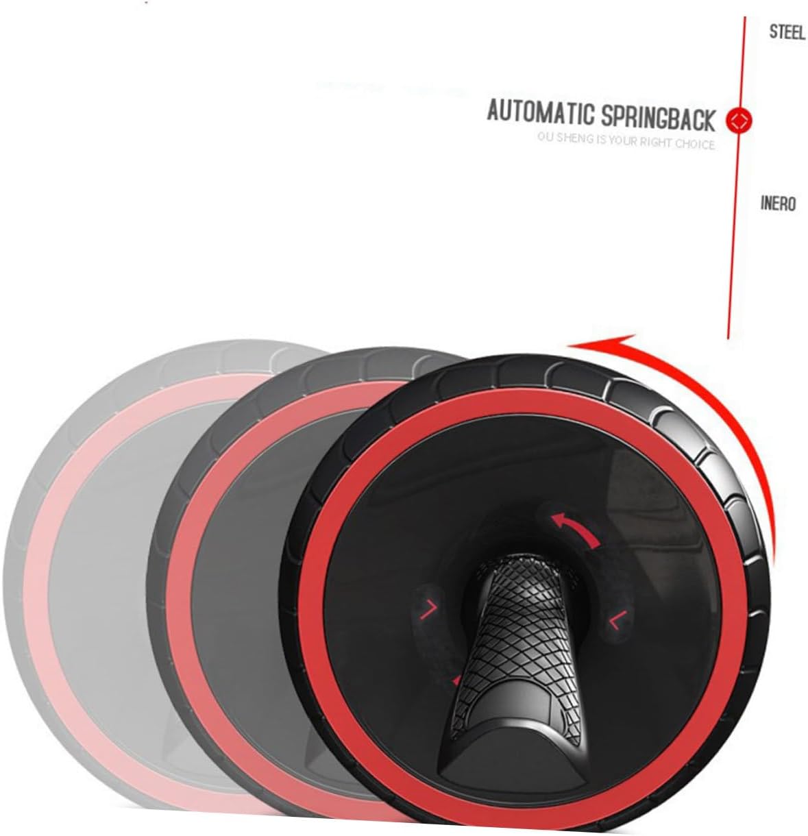 Yardwe Abdominal Exercise Roller Wheel Fitness Device for Abdomen Training Stomach Roller for Belly Fat Reduction Mute Wheel for Core Strengthening