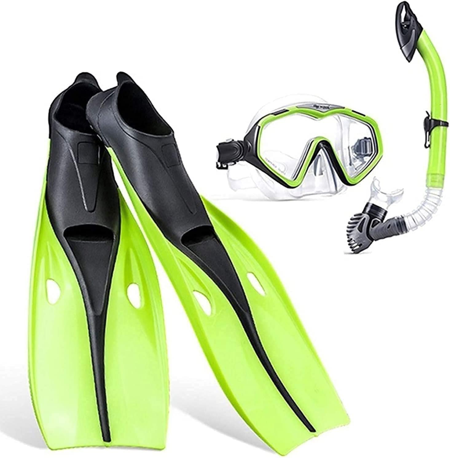 Diving Goggles Scuba Diving Masks Professional Snorkeling Set Silicone Anti-Fog Glasses Swimming Fins Set Diving Equipment for Adults and Kids