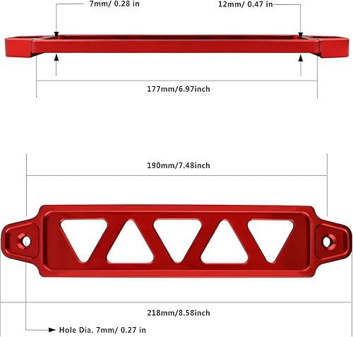 Miniatura 3 de Bandeja de batería para soporte de batería de automóvil, soporte de amarre de batería de aleación de aluminio, soporte de montaje de batería,