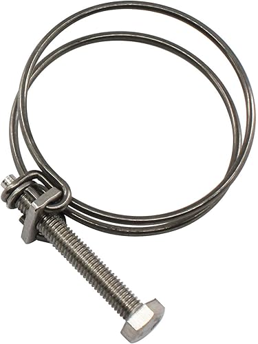 Miniatura 2 de Abrazadera de manguera de alambre doble de 2.953-3.150 in, abrazaderas de tubo de tubo de acero inoxidable 304