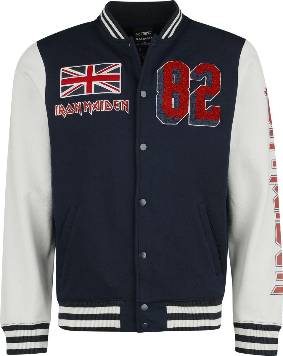 Iron Maiden NOTB Coaches Homme Veste Varsity multicolore 60% Coton, 40% Polyester