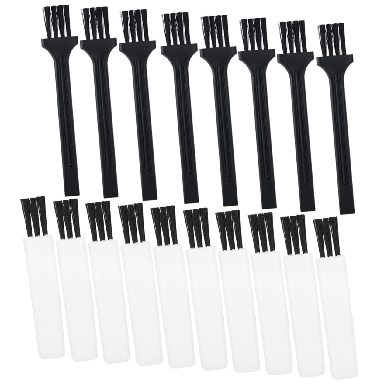 IWOWHERO Small Cleaning Brush Set 30pcs Razor Brush Kit for Shaver Clipper Barber Ergonomic Handle Ideal for Home and Travel