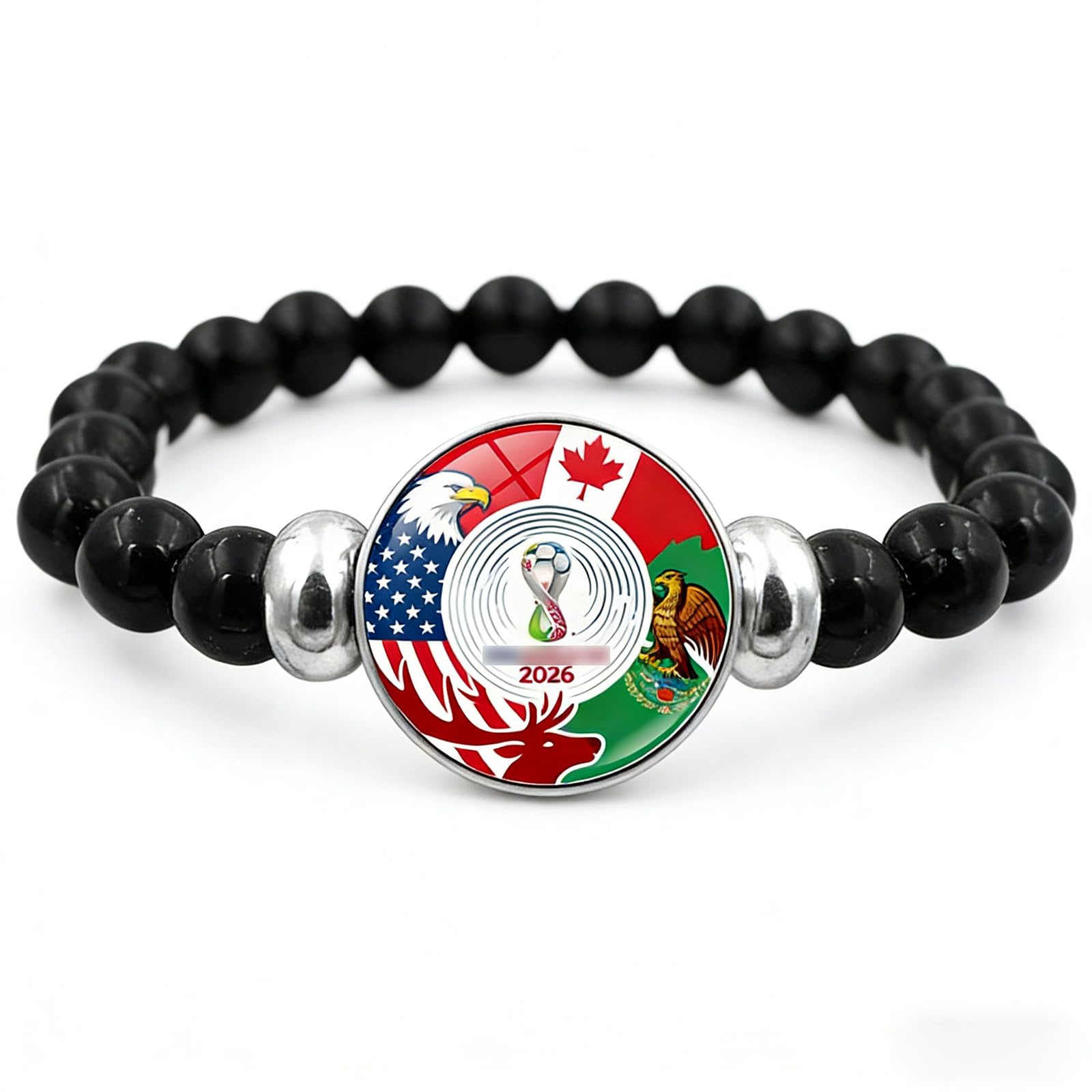 LUMIREX 2026 International Soccer Tournament Bead Bracelet, Support Your Team Elastic Football Bracelets for Boys, Girls, Football Fans, Ideal Football Gifts for Event Souvenir and Celebrations