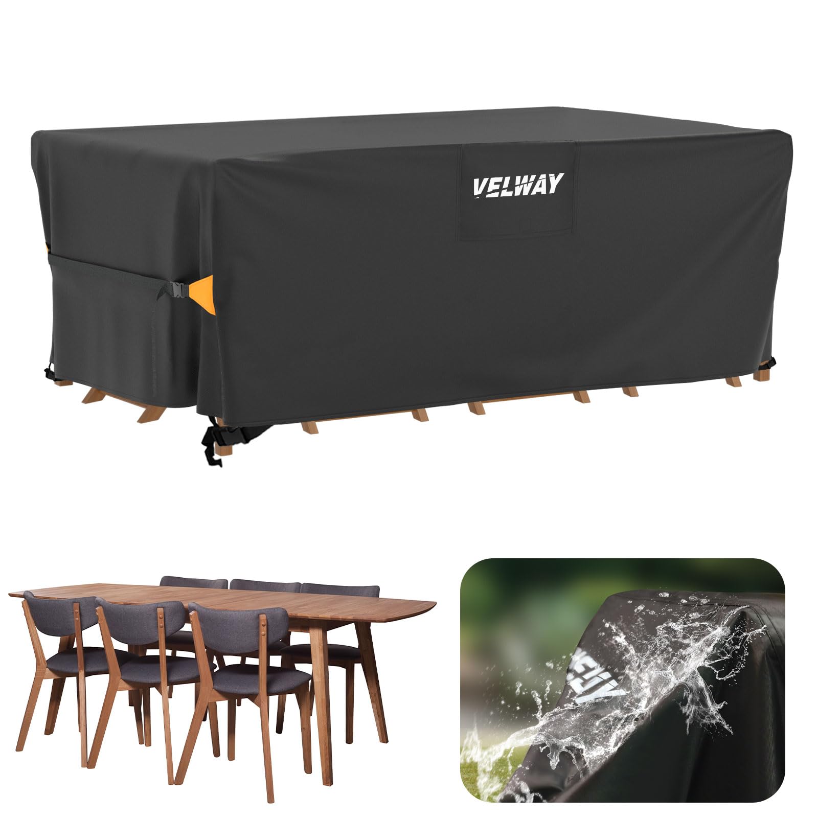 HYFBH Copertura Mobili da Giardino/Telo Copertura Tavolo Esterno Impermeabile 50x50x50cm/LxWxH Copertura per Esterno Antivento Anti-UV Tessuto Oxford Copertura Tavoli da Esterno Sedie Terrazza