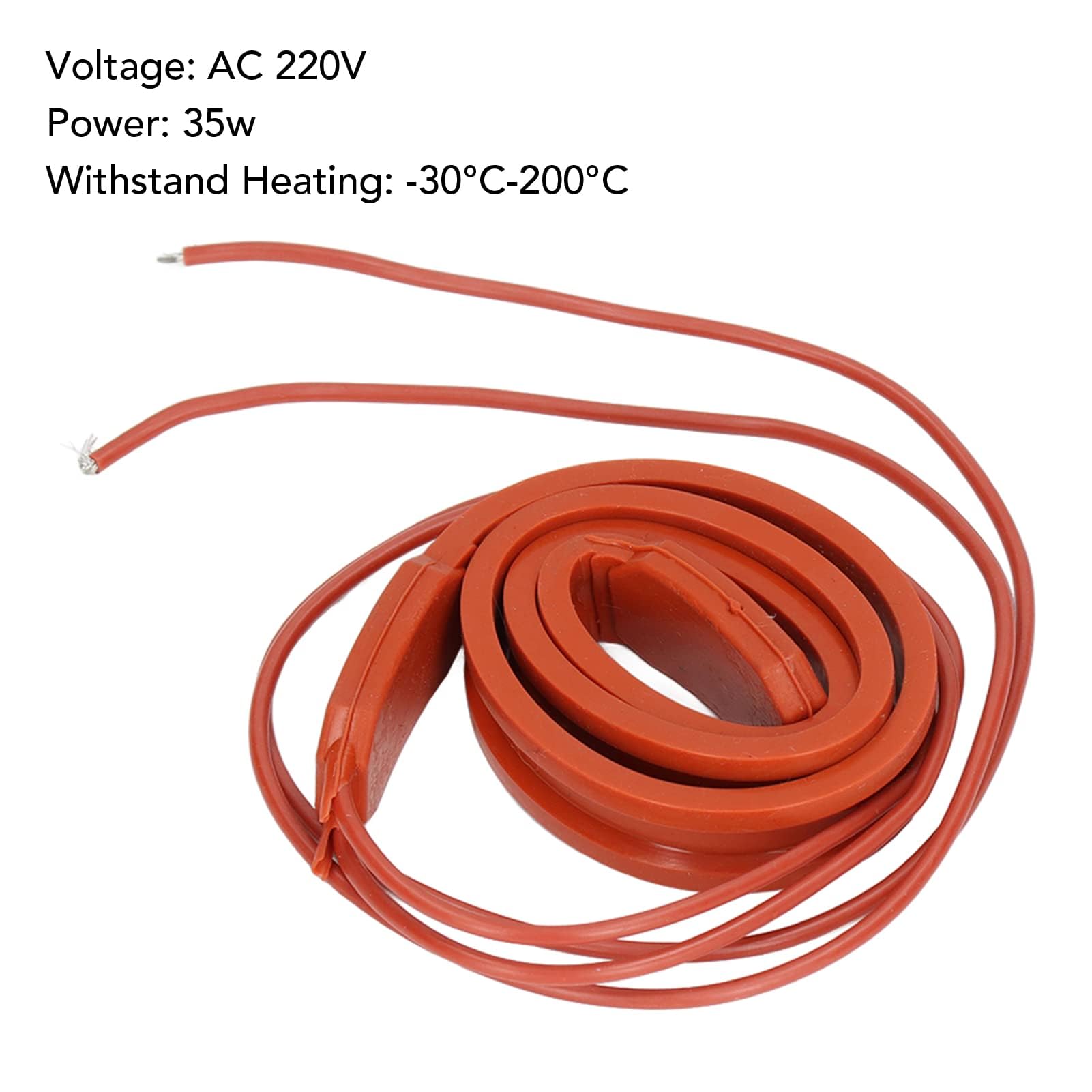 LiebeWH Nastro Riscaldante in Silicone Riscaldatore Flessibile Cavo Scaldante in Gomma Antigelo Nastro Autoregolante per Compressori Aria Condizionata 220V