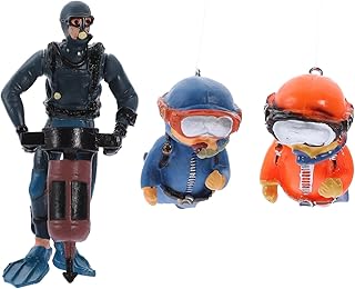 Toyvian 3Pcs Acessórios Do Tanque De Peixes Decoração Ornamento Do Tanque De Peixes Modelos De Mergulhador Acessórios De Peixes Ornamento Do Tanque De Peixes Mergulhador Desenhos