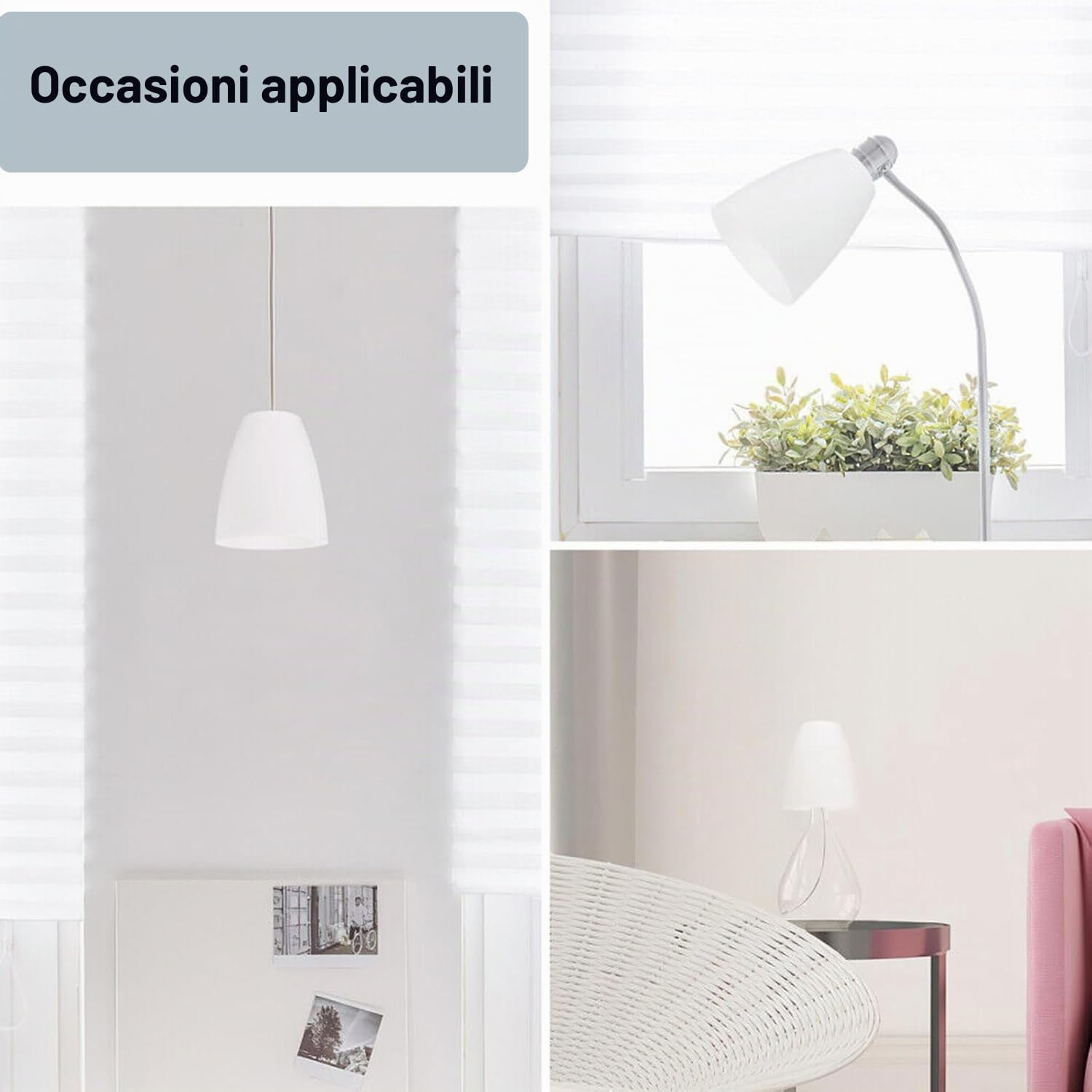 Decache 4 Pezzi Paralume Cilindrico in Plastica Bianca a Testa Piana, Stile Rustico Semplice per Lampada da Scrivania (Bianco, 42mm)