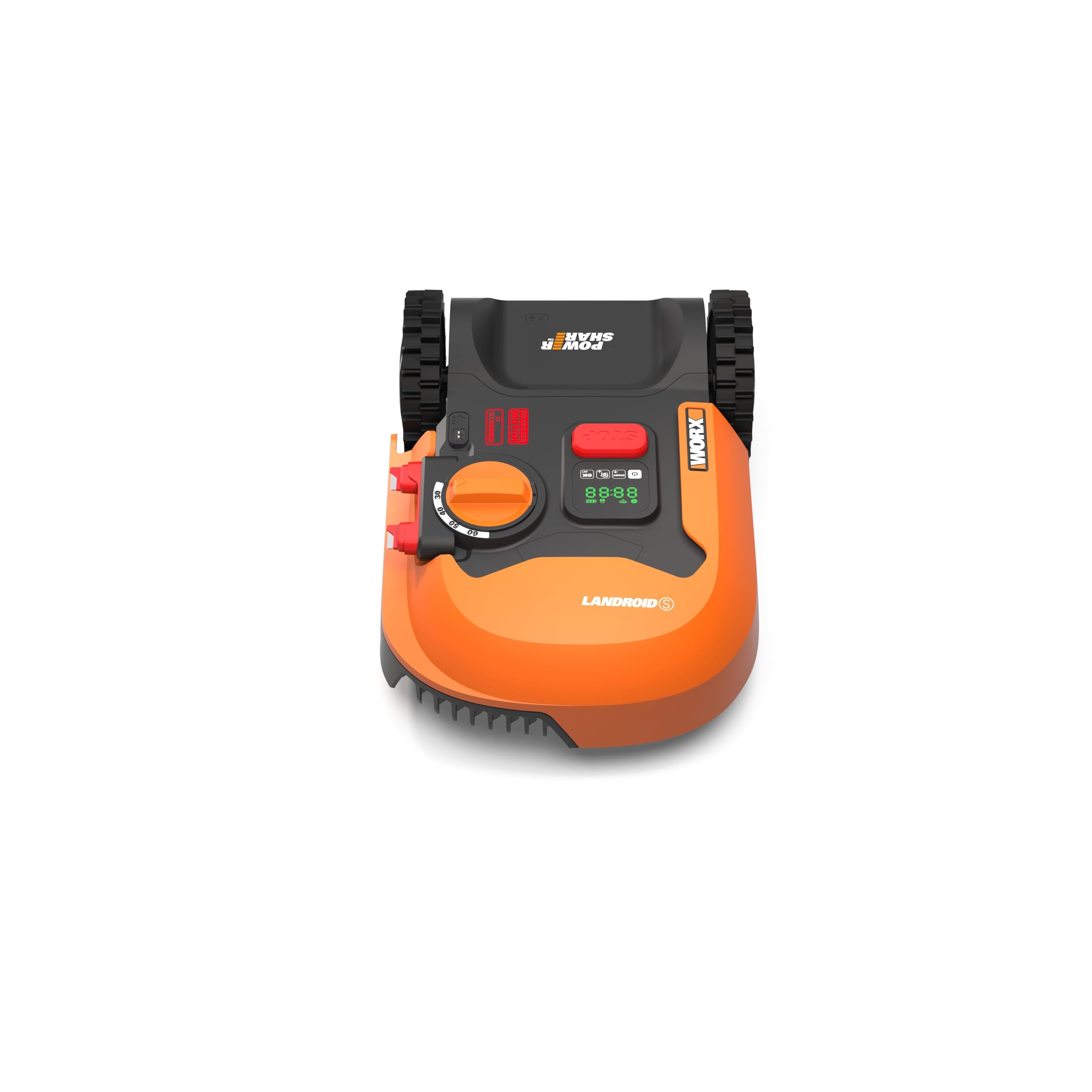 Worx WR169E Landroid Robot cortacésped, con tecnología KI para un Corte más rápido, Control Inteligente de Aplicaciones, programación multizona, Carga automática, batería PowerShare de 20 V