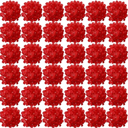 FagusHome 35 Pièces Têtes Fleur d'hydrangea 18CM Artificielle Fleur Artificielle avec Tiges...