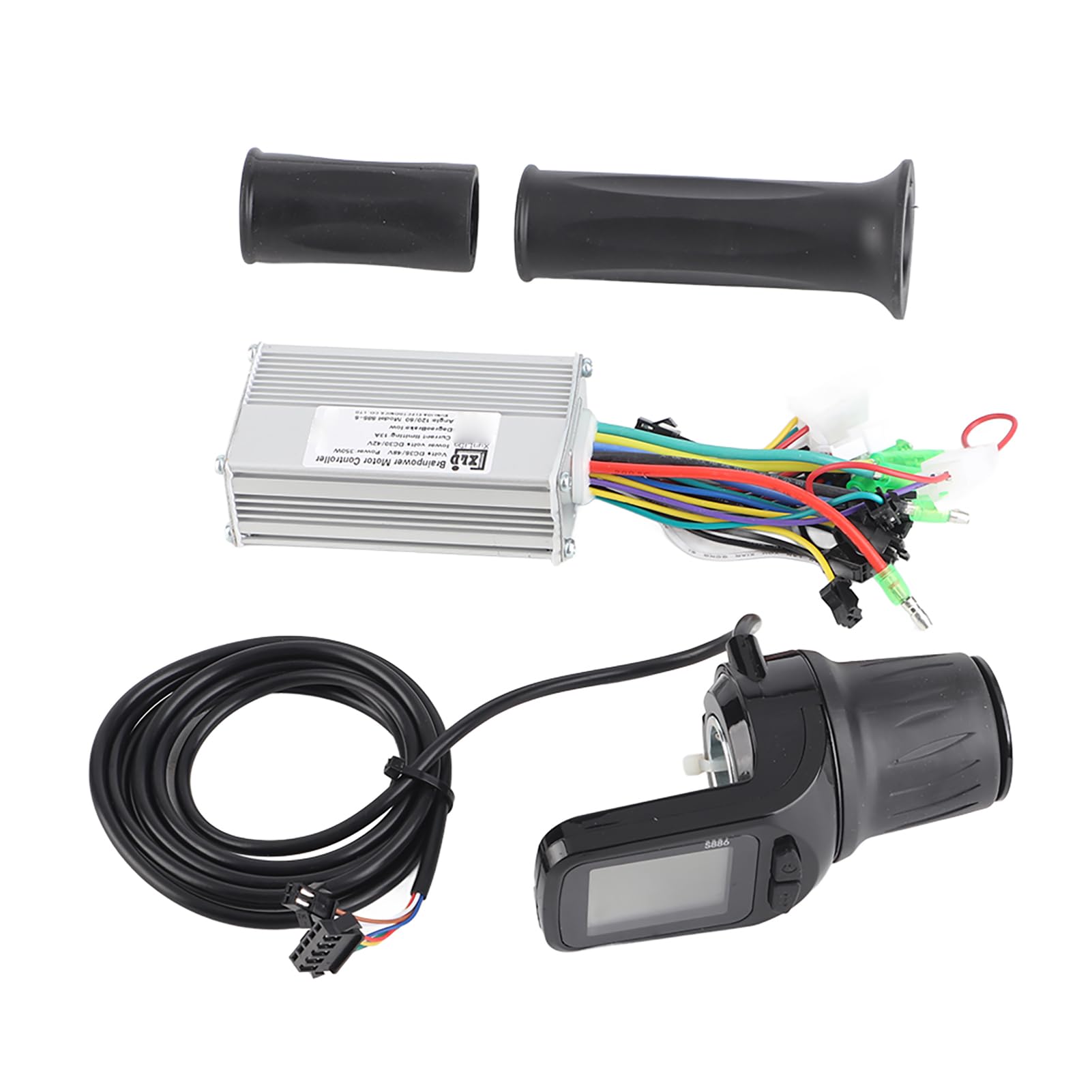 Controlador de Motor sin escobillas para Scooter Bicicleta eléctrica 36V-48V 250W/350W Controlador de Motor de CC para Bicicleta eléctrica con Pantalla LCD, Reconocimiento automático de voltaj