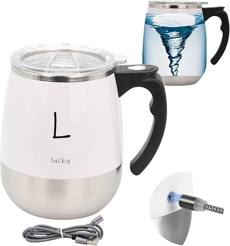 Taza autoagitación recargable  Taza magnética eléctrica de acero inoxidable de mezcla automática para oficina, cocina, viajes, hogar, café, té,