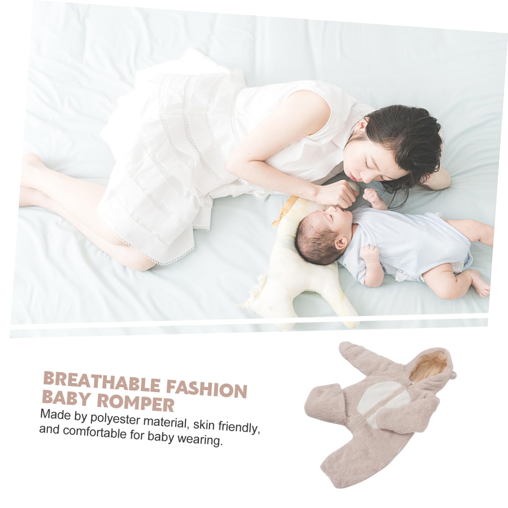 BESPORTBLE Thickened Jumpsuit for Baby Long Sleeve Winter Warm Infant Toddler (59cm)