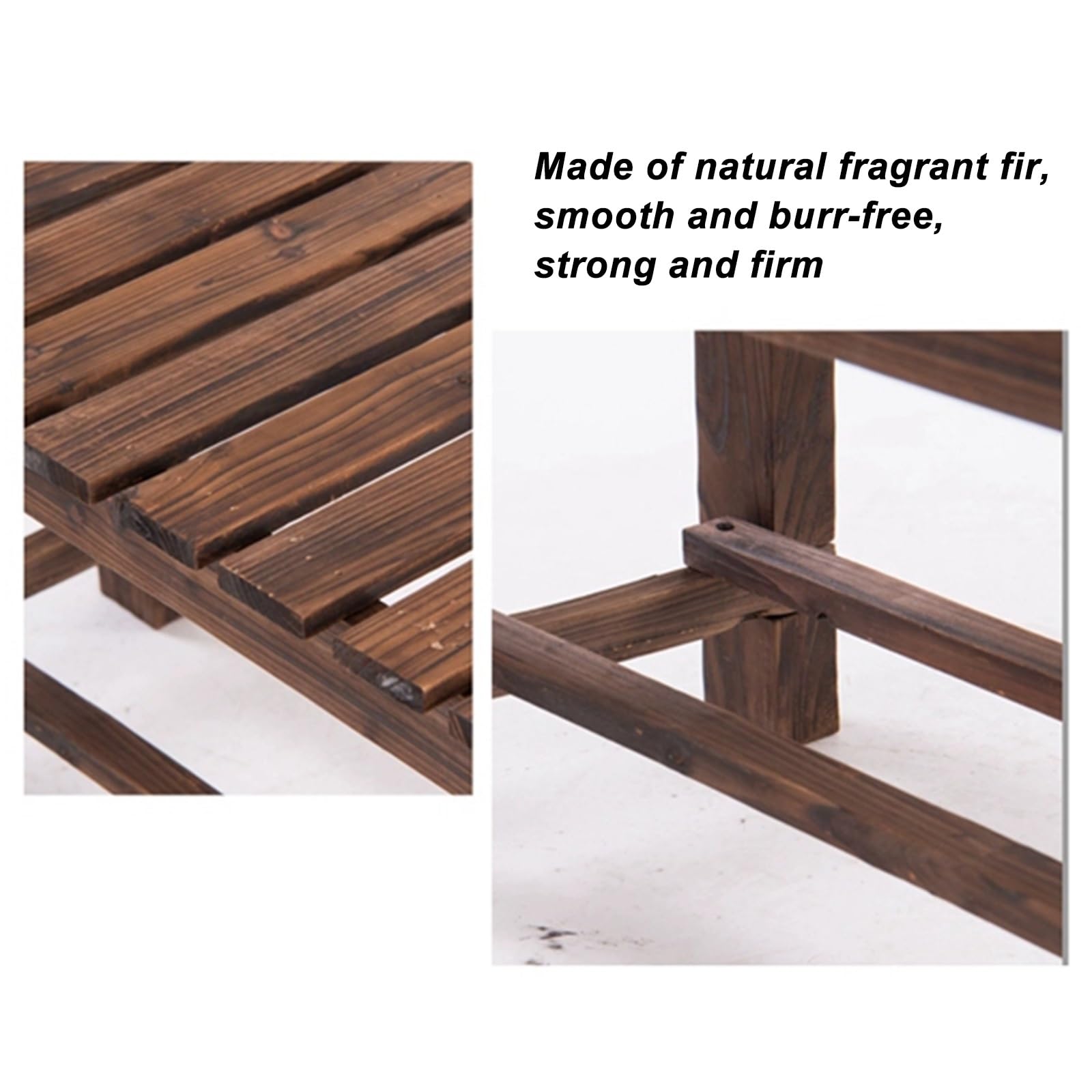Panchina da Giardino for Esterni for 2 Persone, Panca in Legno Panchine da Esterno Resistenti Alle Intemperie, Panche da Giardino Anticorrosione e Antiruggine for Parco Giardino, Patio e Salotto(Size: